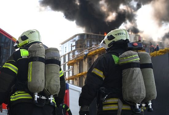 Russia Construction Site Fire