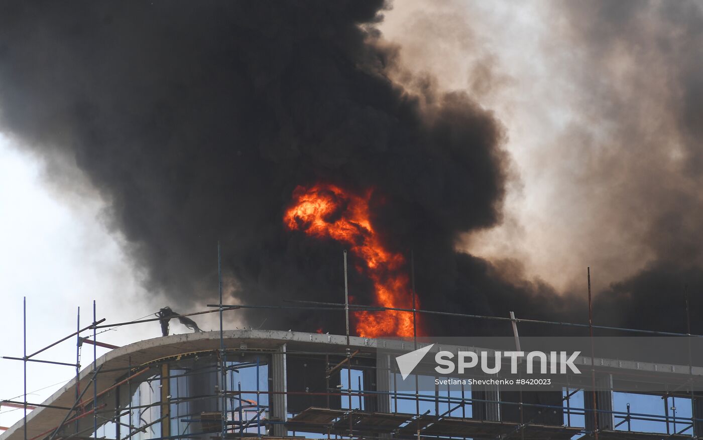 Russia Construction Site Fire