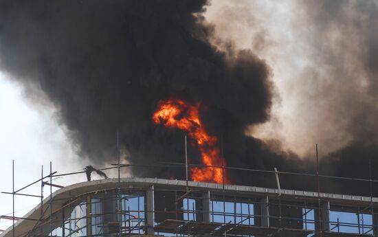 Russia Construction Site Fire