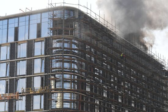 Russia Construction Site Fire