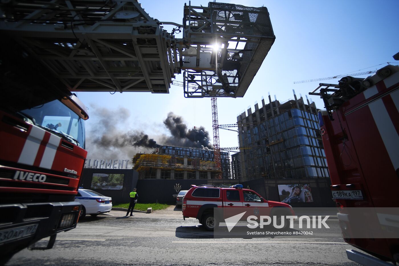 Russia Construction Site Fire