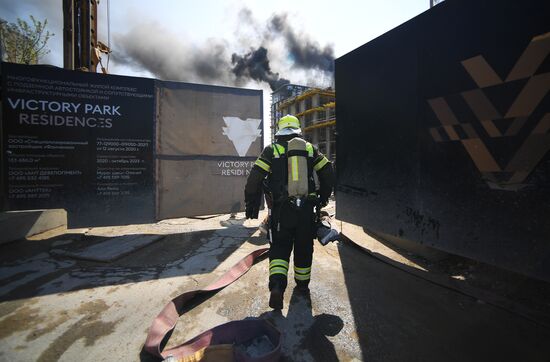 Russia Construction Site Fire