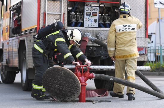 Russia Construction Site Fire