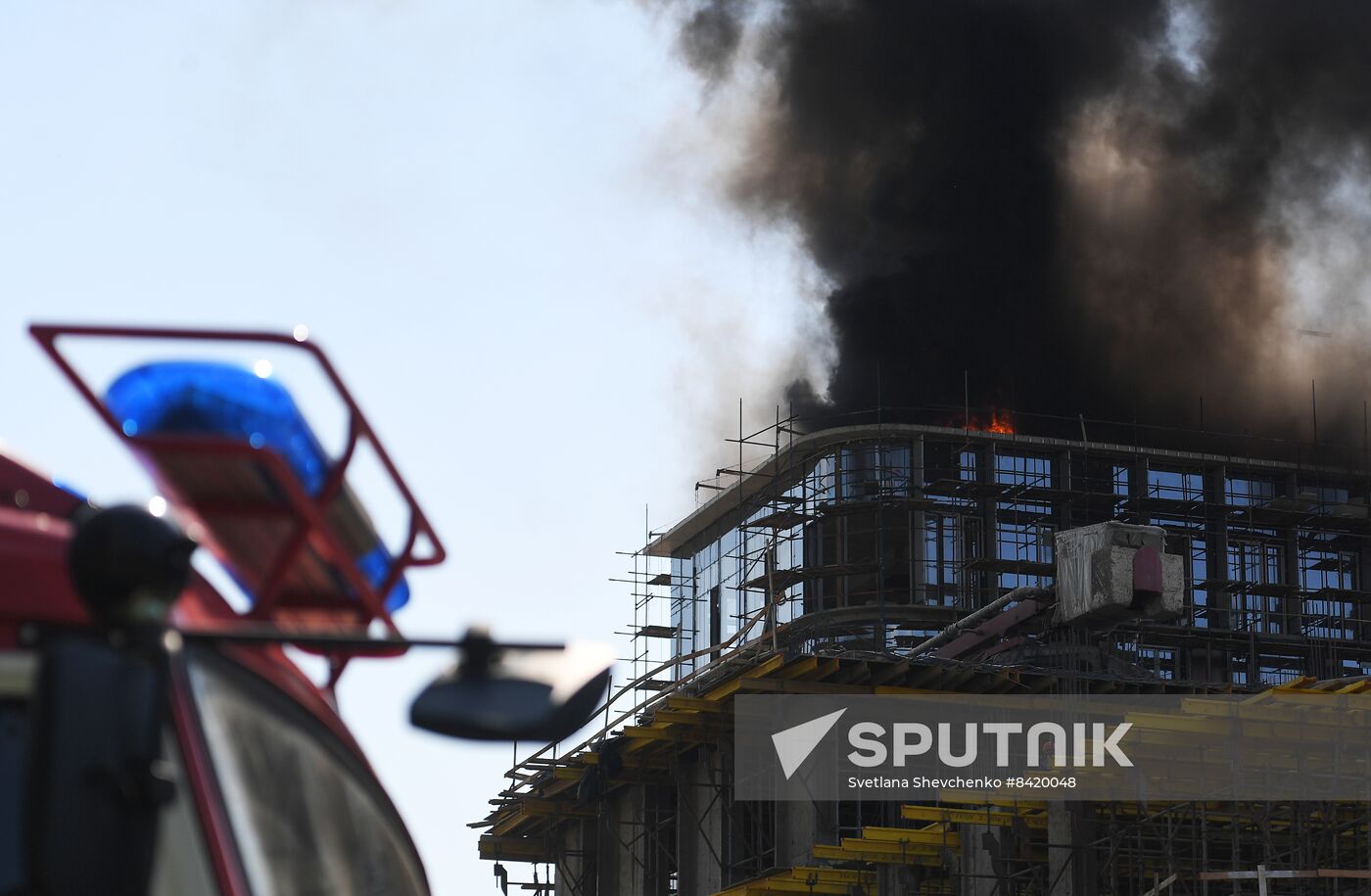Russia Construction Site Fire