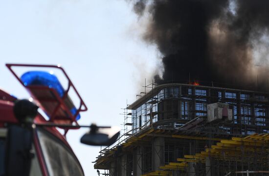 Russia Construction Site Fire