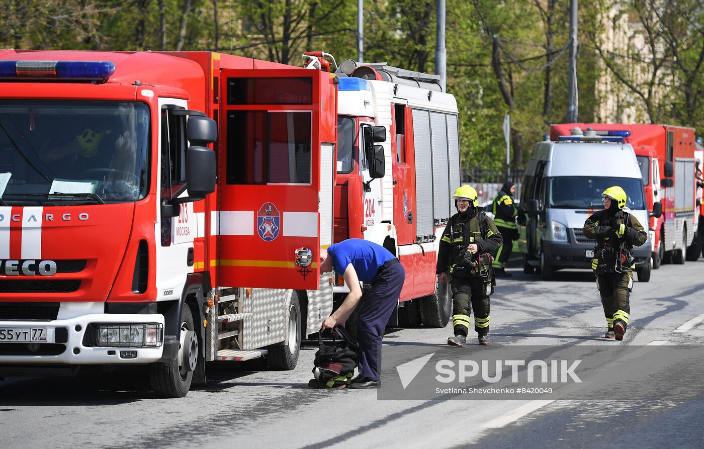 Russia Construction Site Fire