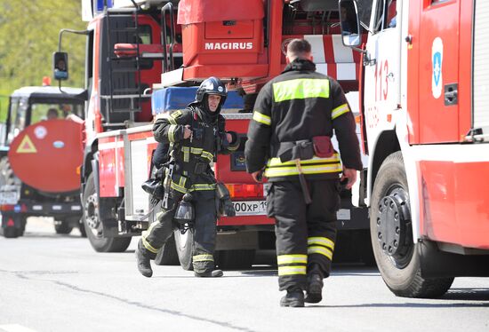 Russia Construction Site Fire