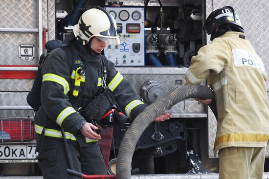 Russia Construction Site Fire
