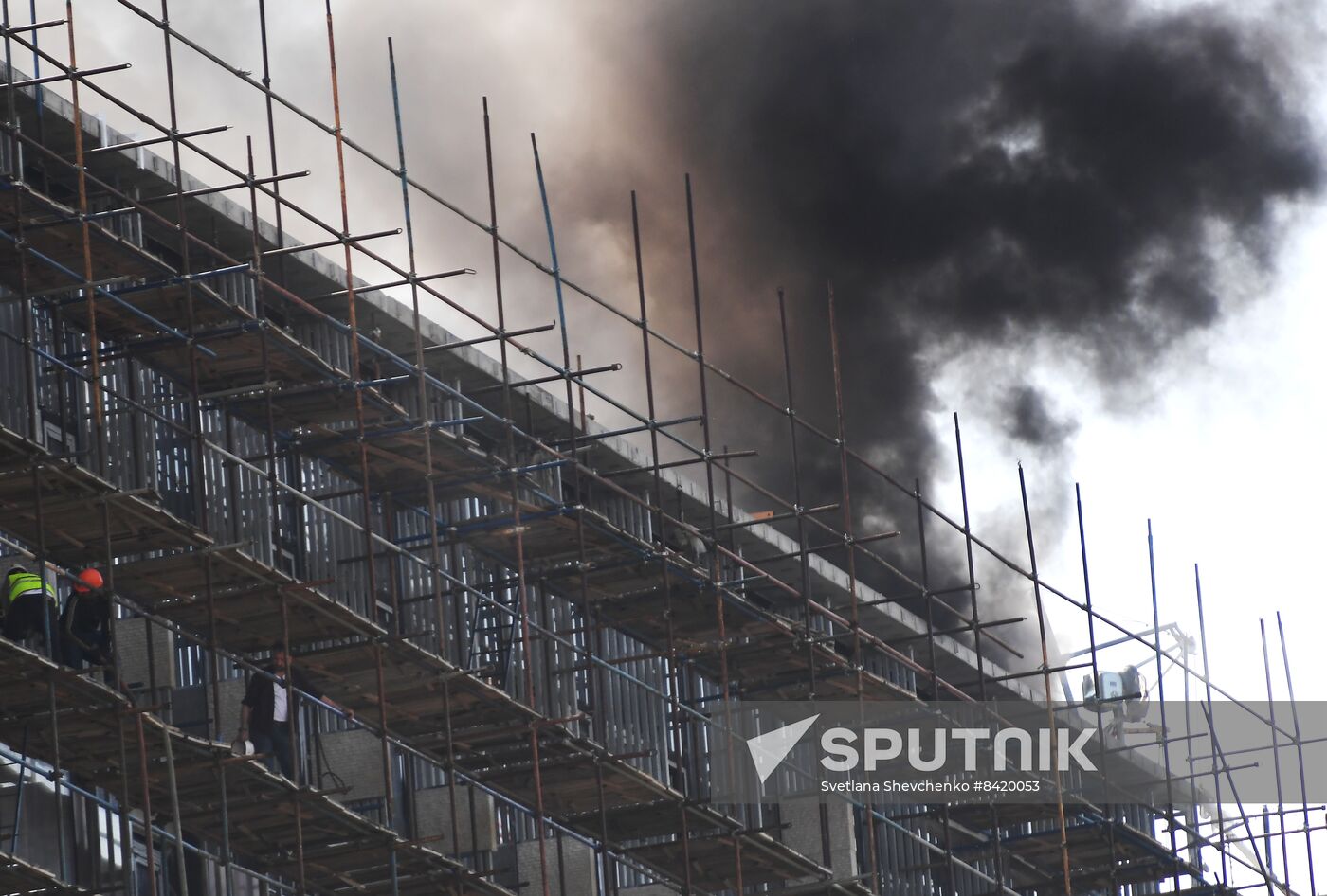 Russia Construction Site Fire