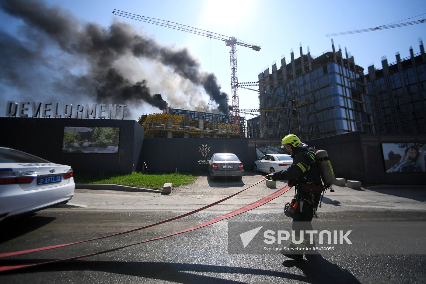 Russia Construction Site Fire