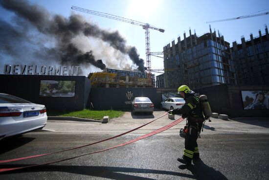 Russia Construction Site Fire