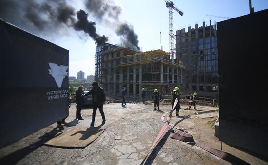 Russia Construction Site Fire