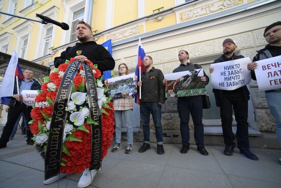 Russia Latvia Victory Day Outlaw Rally