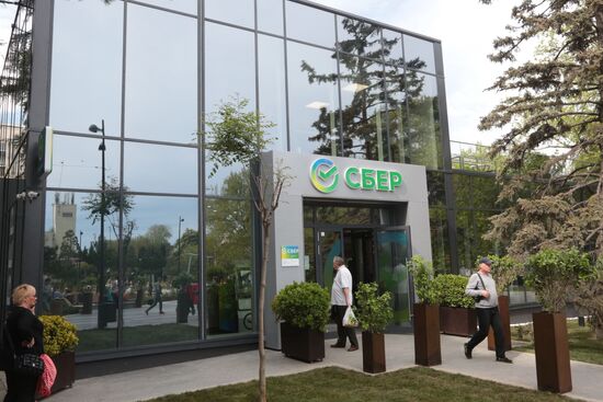 Russia Crimea Sberbank Opening
