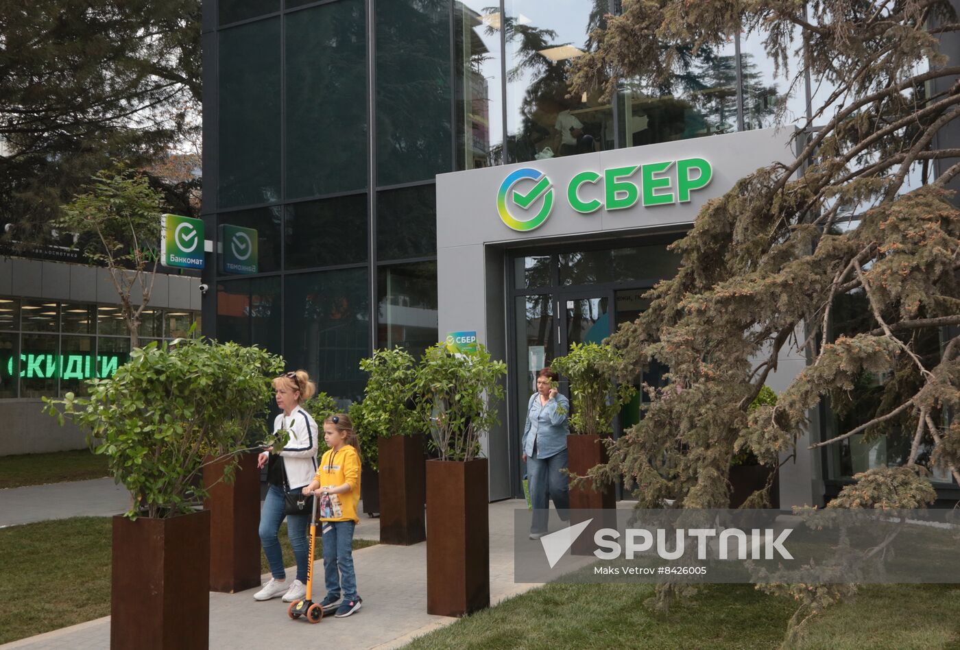 Russia Crimea Sberbank Opening