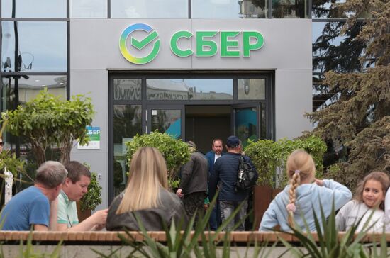 Russia Crimea Sberbank Opening
