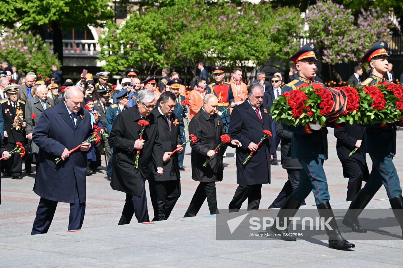 Russia Putin WWII Victory Day Wreath Laying