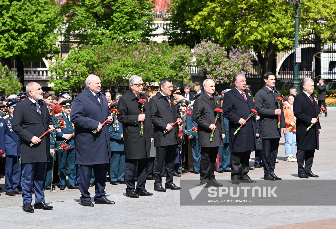 Russia Putin WWII Victory Day Wreath Laying