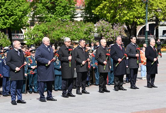 Russia Putin WWII Victory Day Wreath Laying