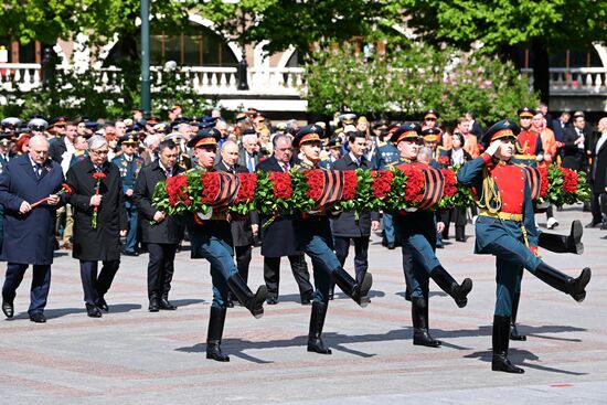 Russia Putin WWII Victory Day Wreath Laying