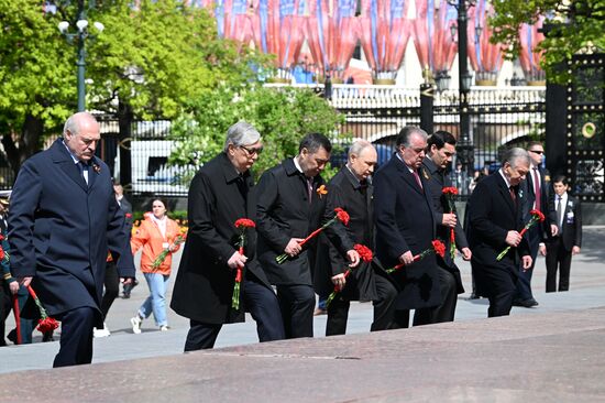 Russia Putin WWII Victory Day Wreath Laying