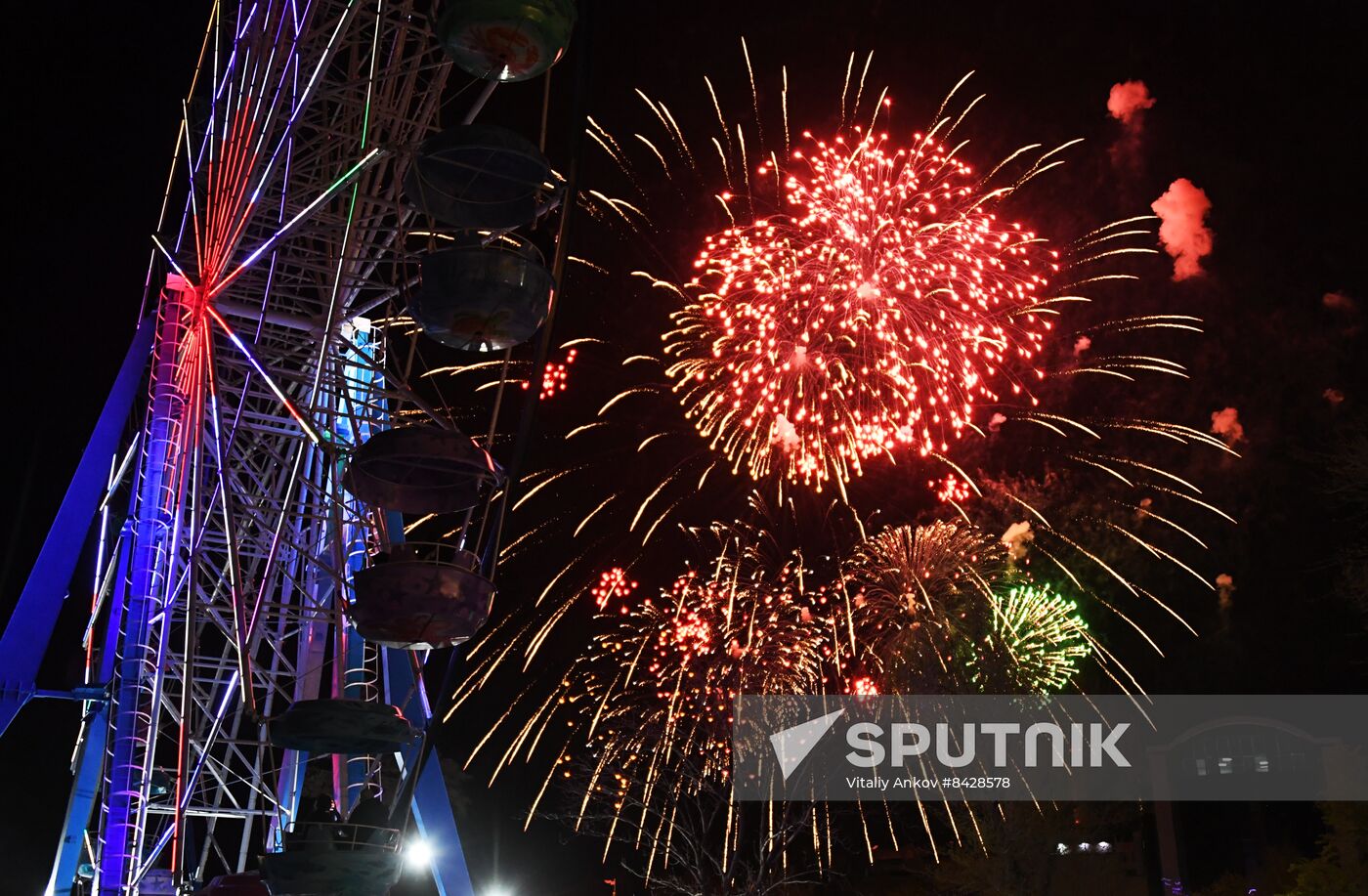 Russia WWII Victory Day Fireworks