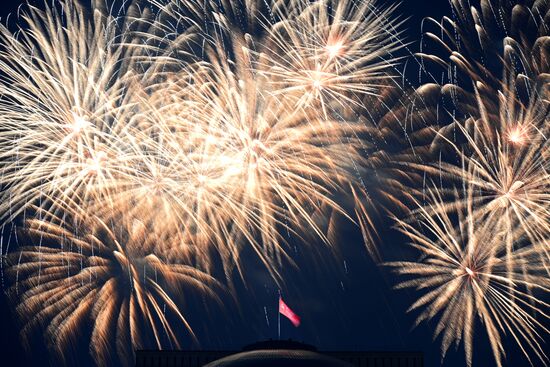 Russia WWII Victory Day Fireworks