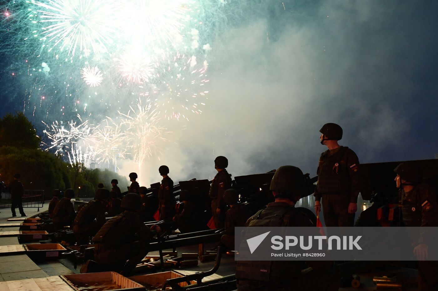 Russia WWII Victory Day Fireworks