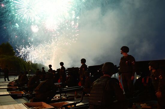 Russia WWII Victory Day Fireworks