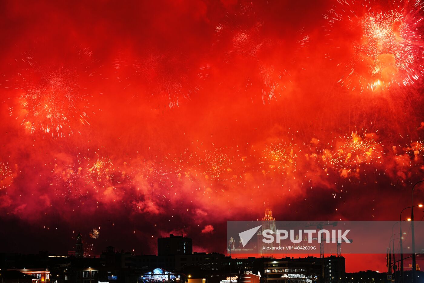 Russia WWII Victory Day Fireworks