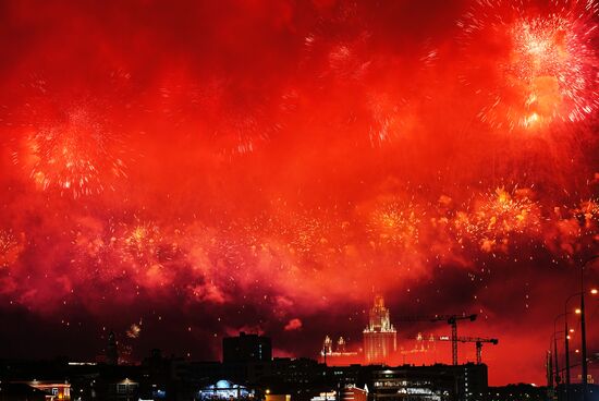 Russia WWII Victory Day Fireworks