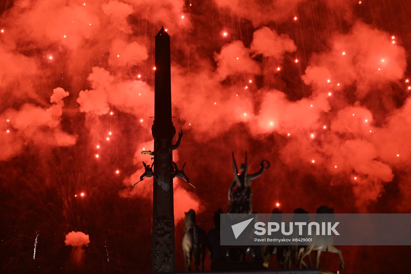 Russia WWII Victory Day Fireworks