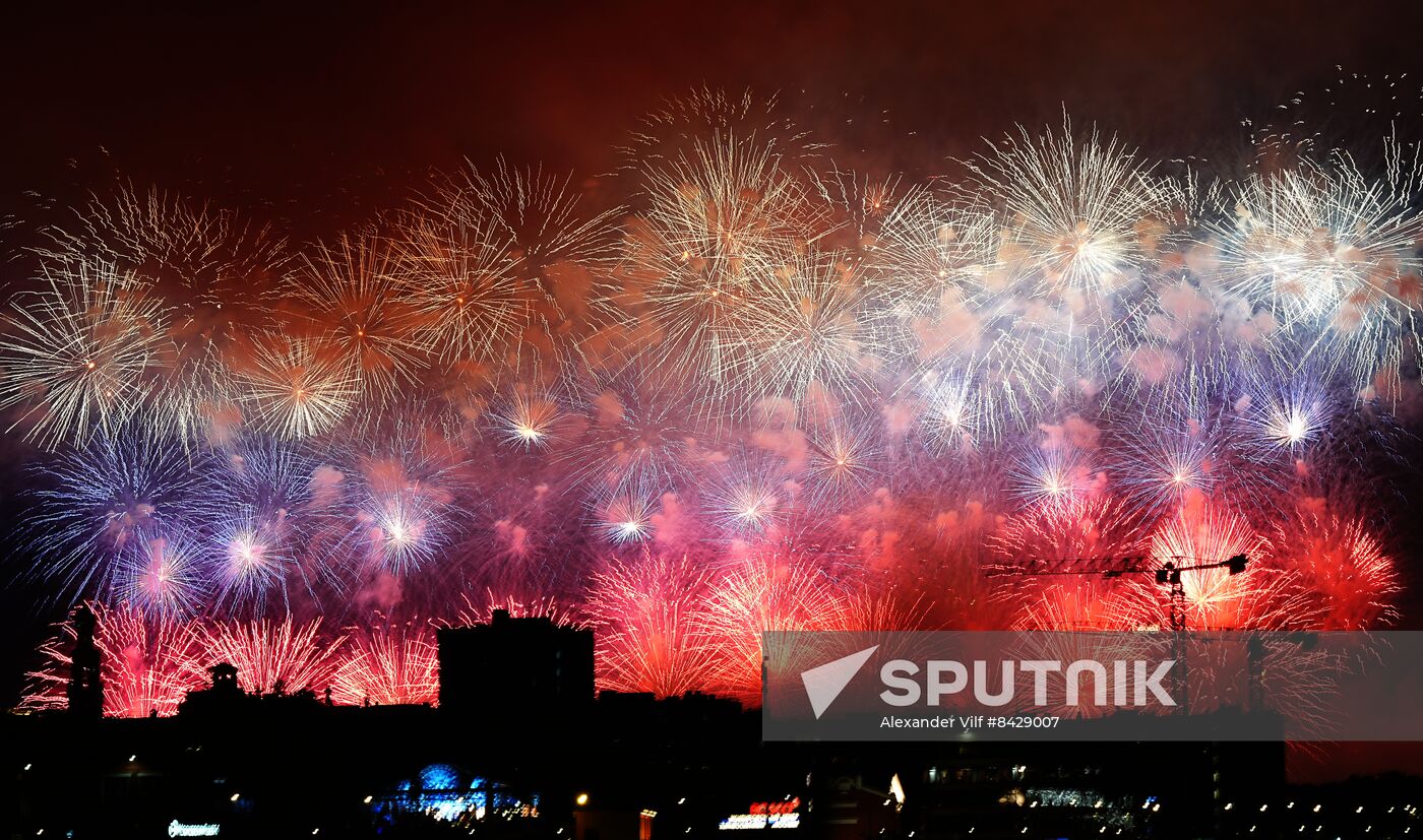 Russia WWII Victory Day Fireworks