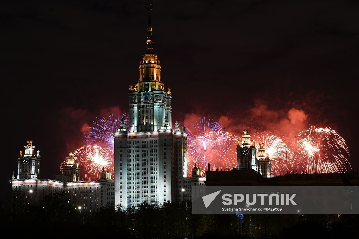 Russia WWII Victory Day Fireworks