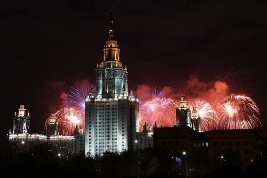 Russia WWII Victory Day Fireworks