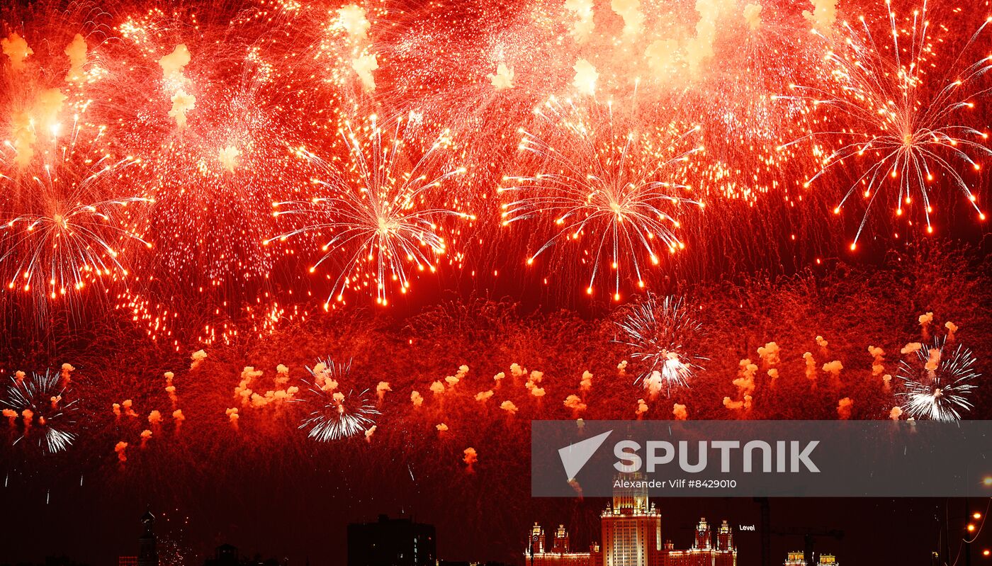 Russia WWII Victory Day Fireworks