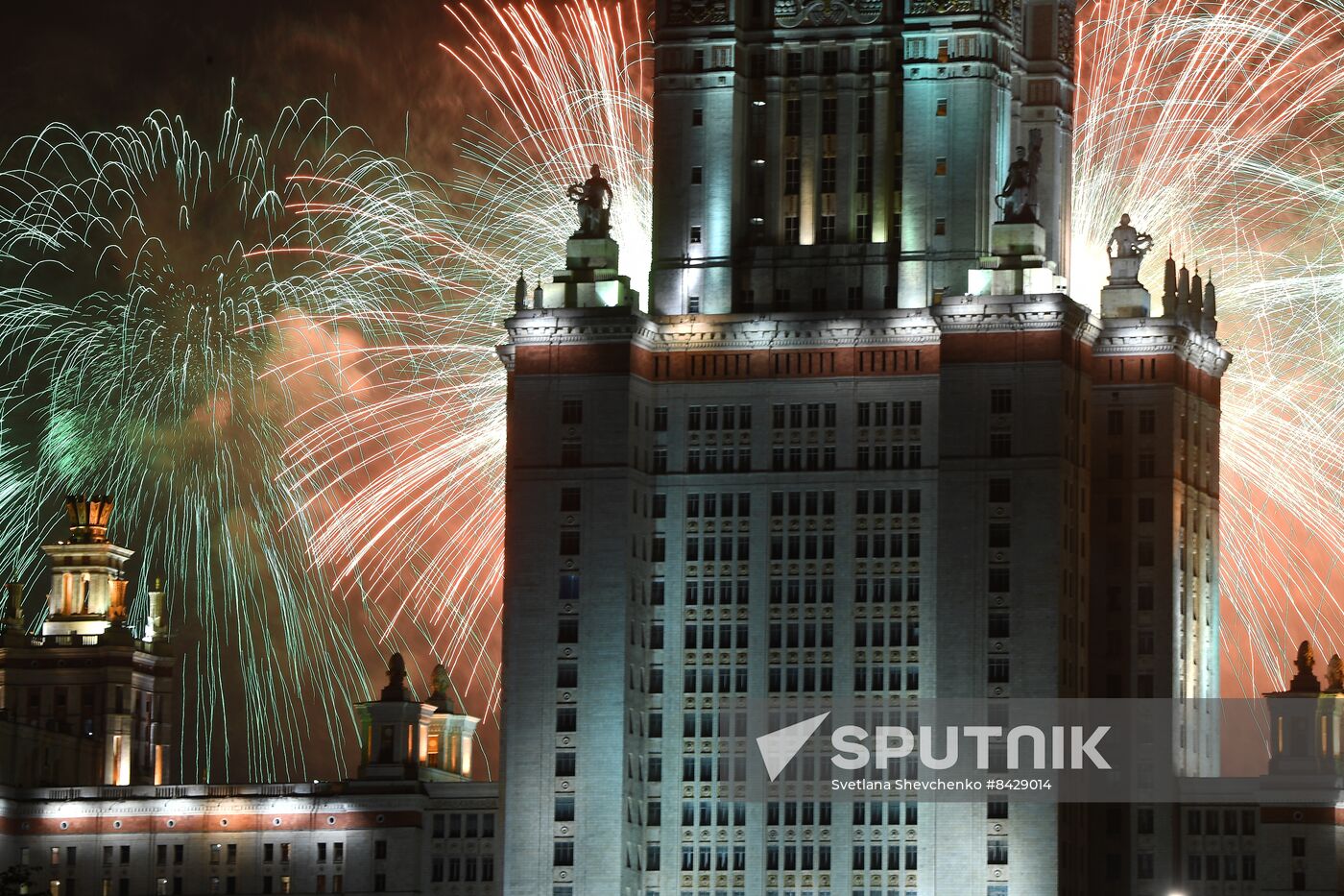 Russia WWII Victory Day Fireworks