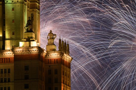 Russia WWII Victory Day Fireworks