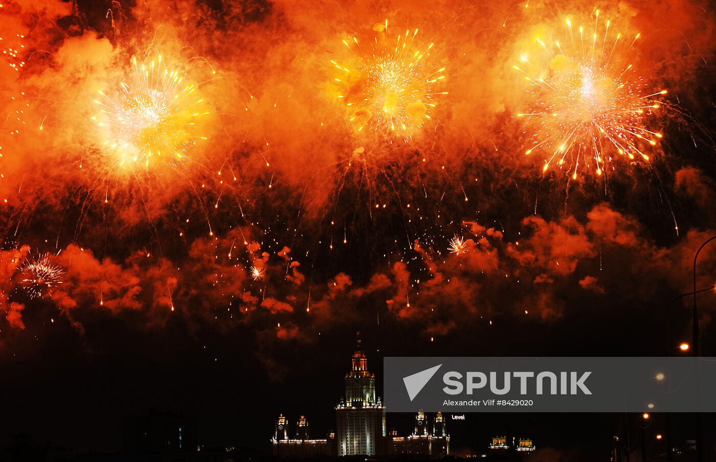 Russia WWII Victory Day Fireworks