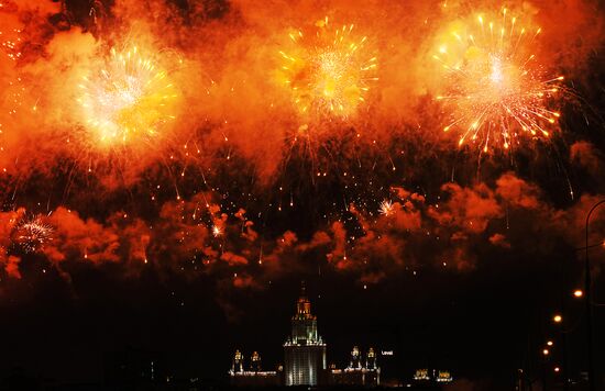 Russia WWII Victory Day Fireworks