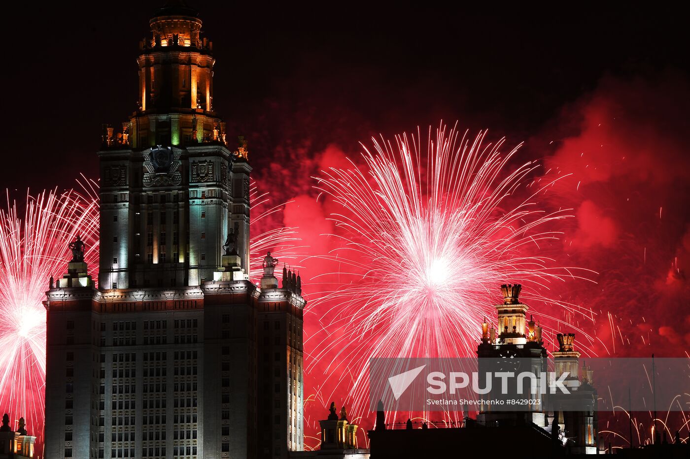 Russia WWII Victory Day Fireworks