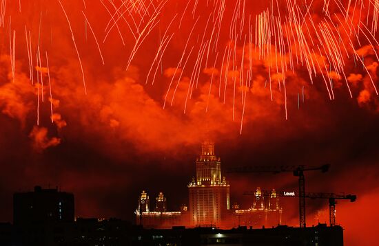 Russia WWII Victory Day Fireworks