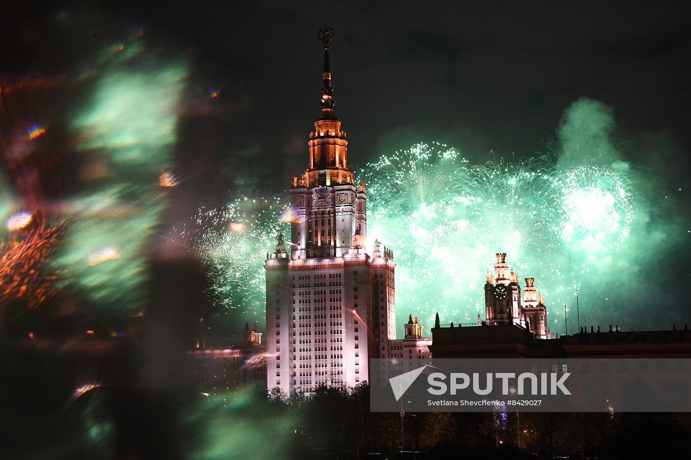 Russia WWII Victory Day Fireworks