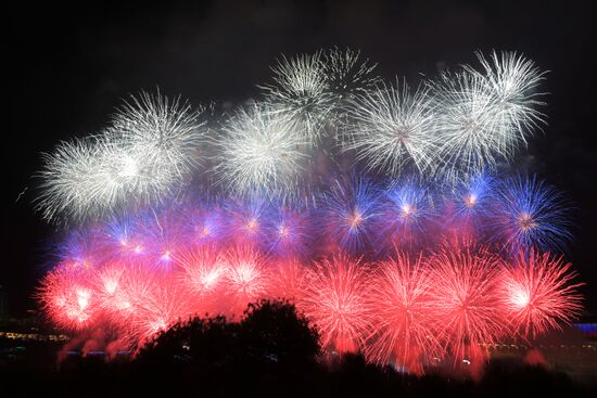 Russia WWII Victory Day Fireworks