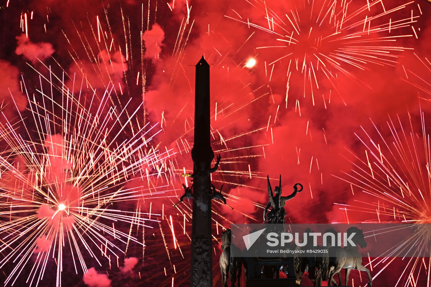 Russia WWII Victory Day Fireworks