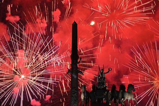 Russia WWII Victory Day Fireworks