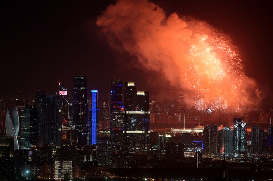 Russia WWII Victory Day Fireworks