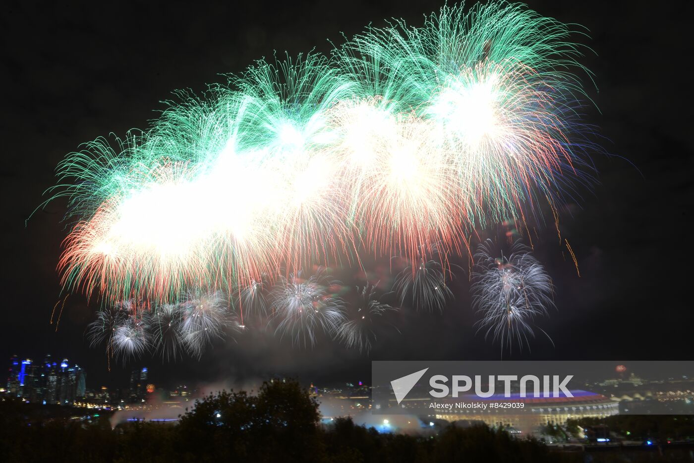 Russia WWII Victory Day Fireworks