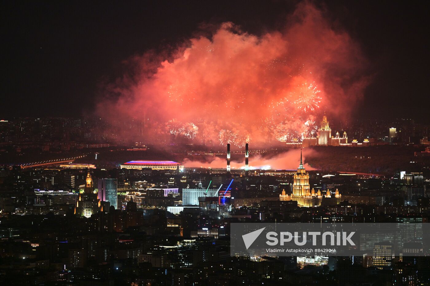 Russia WWII Victory Day Fireworks