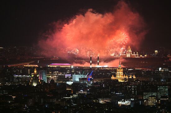 Russia WWII Victory Day Fireworks